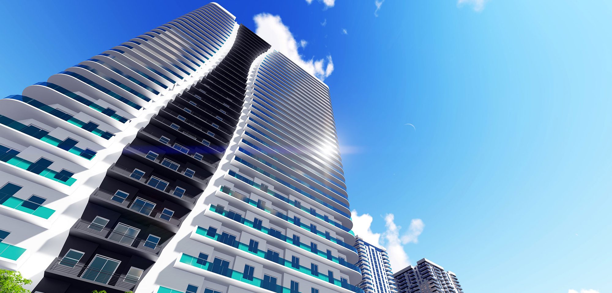 Art Plaza Tower exterior looking up