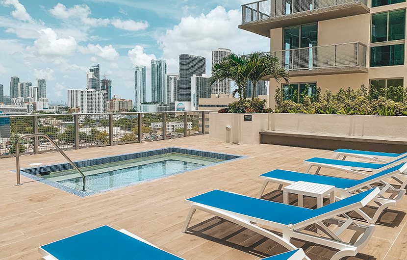 Pool deck lounge chairs